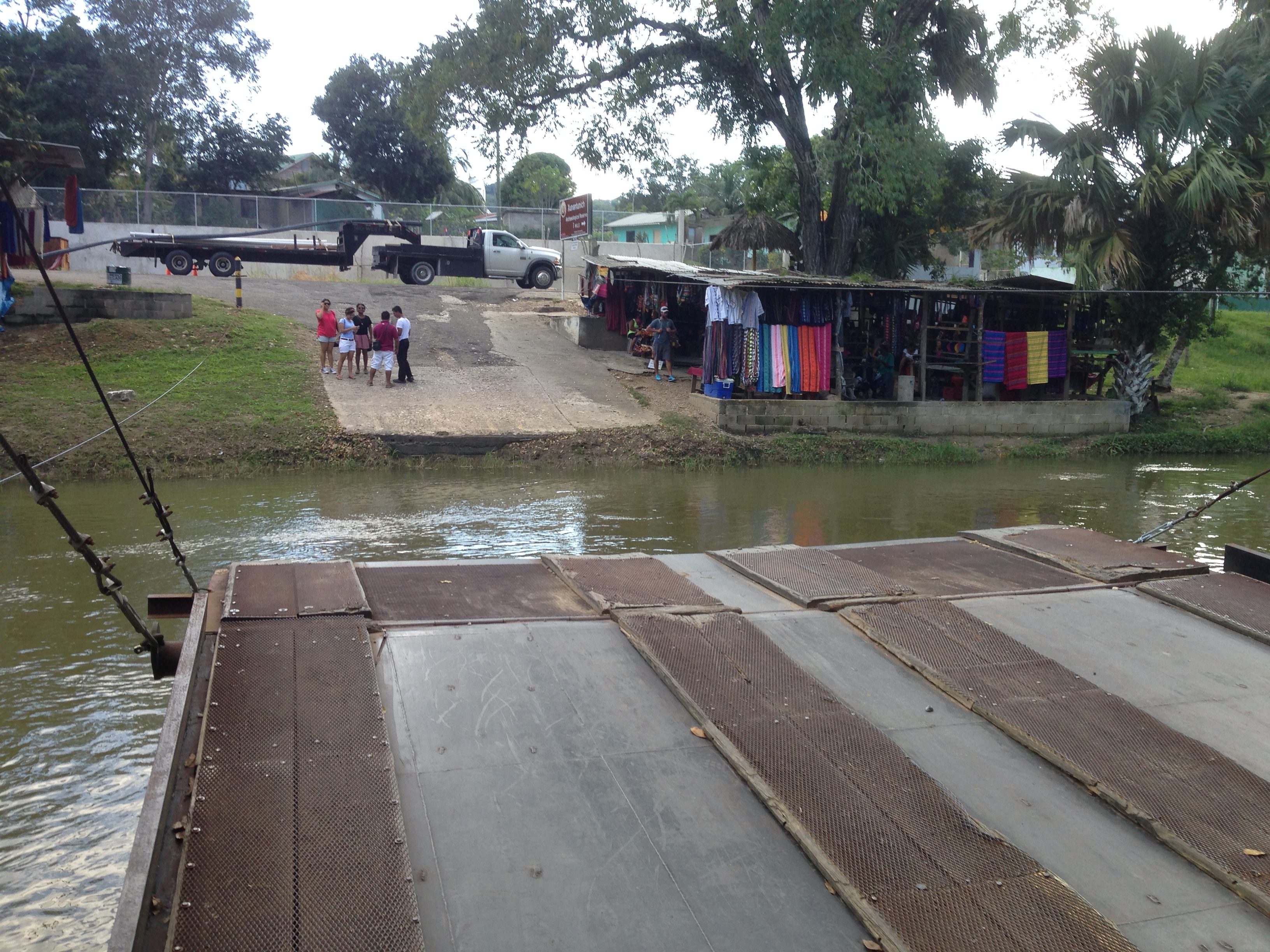 Ramp to the hand-cranked ferry