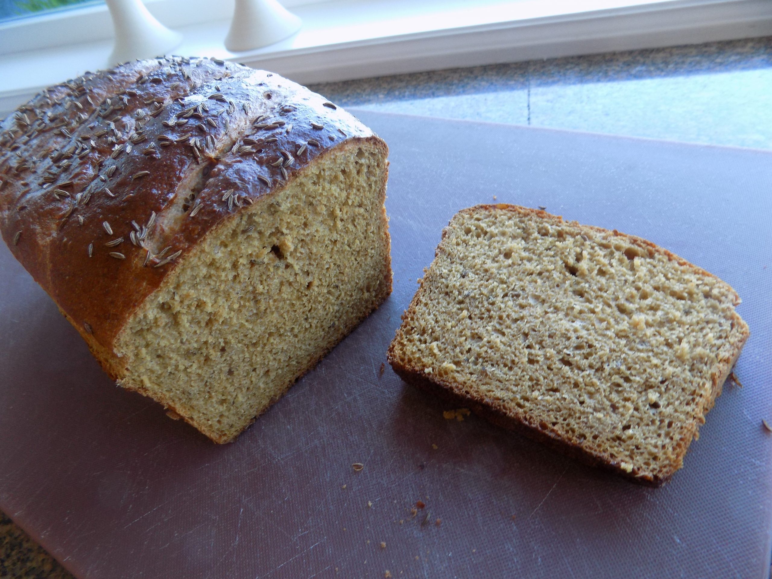 SOURDOUGH CARAWAY DILL RYE SANDWICH BREAD (added yeast) CHEZ CARR CUISINE