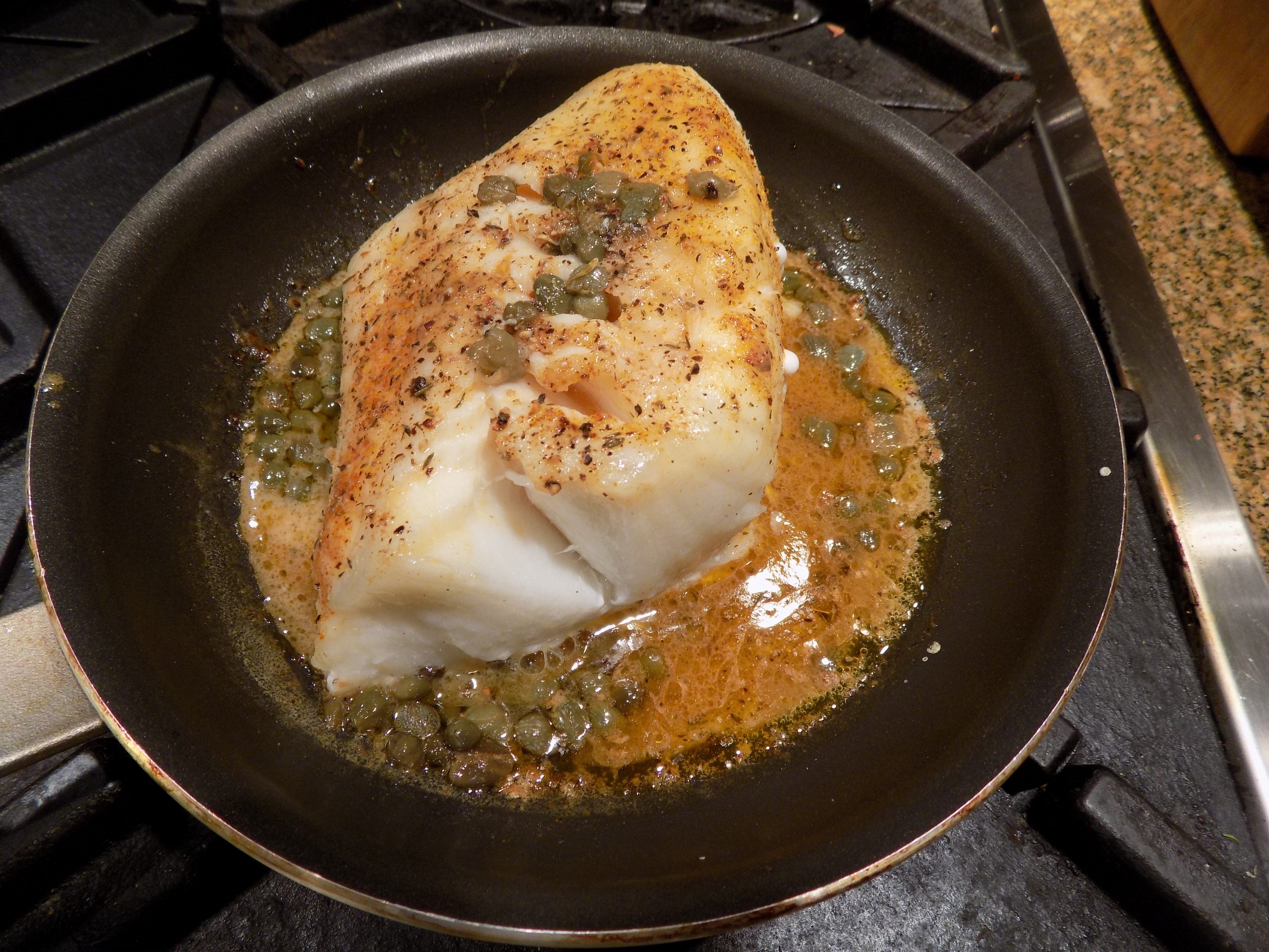 Baked Chilean Sea Bass In A Lemon Caper Sauce Chez Carr Cuisine